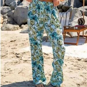 Beach Riot Size XXL Blue Lagoon pull on lounge Wide Leg Pants Swim Beach Revolve